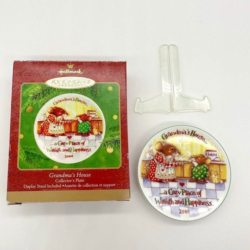 Hallmark Keepsake Ornament Grandma’s House Collector’s Plate Porcelain 2000